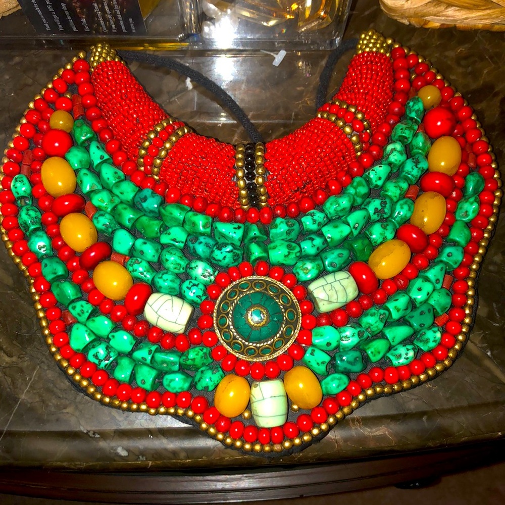 Beautiful Beaded African Necklace - Never Worn